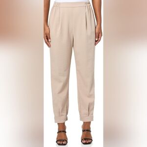 BCBG New York - Women's Pull-On Twill Jogger Pants - Small - Khaki